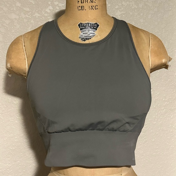 Lululemon Olive green Athletic Crop Top - Picture 1 of 4
